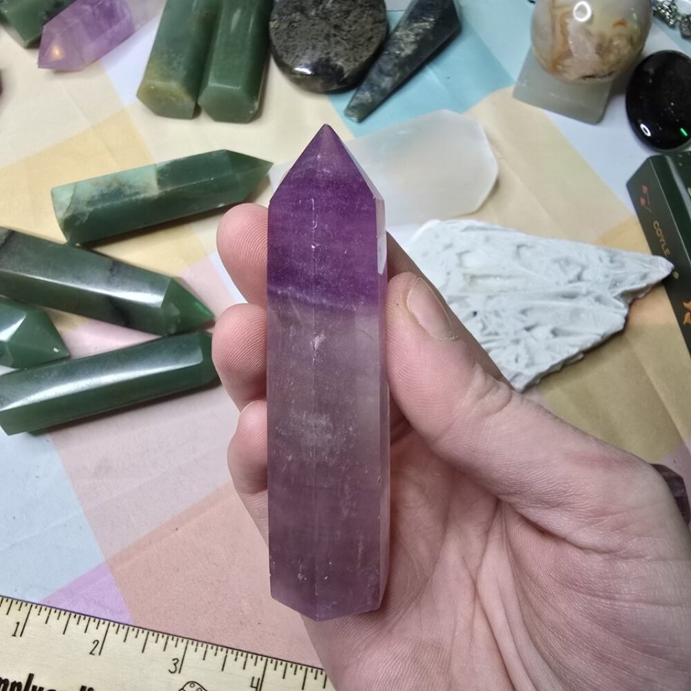 Fluorite Crystal Tower Point - Picture 3 of 4